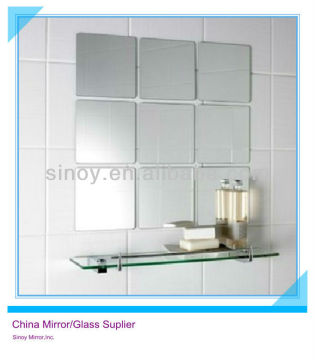 Carreaux de miroir argentés sans cadre 12x12