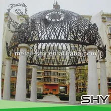 Ornamental Iron garden metal round gazebo 14'