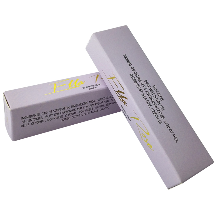 Cute Purple Gold Foil Folding Lipstick Packaging