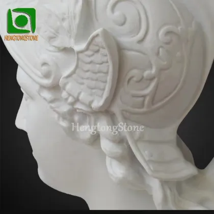 White Marble Athena Goddess Bust Statue