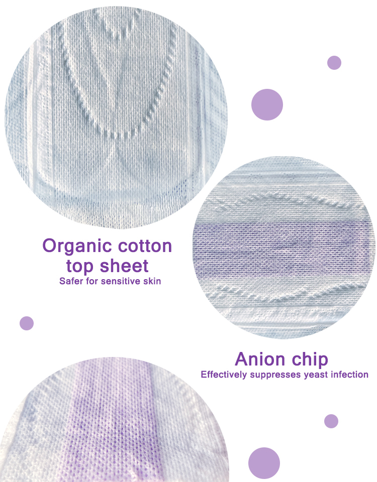 Lavender sanitary pad