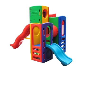 Colorful Plastic Slide and Indoor/Outdoor Playhouse for Kids