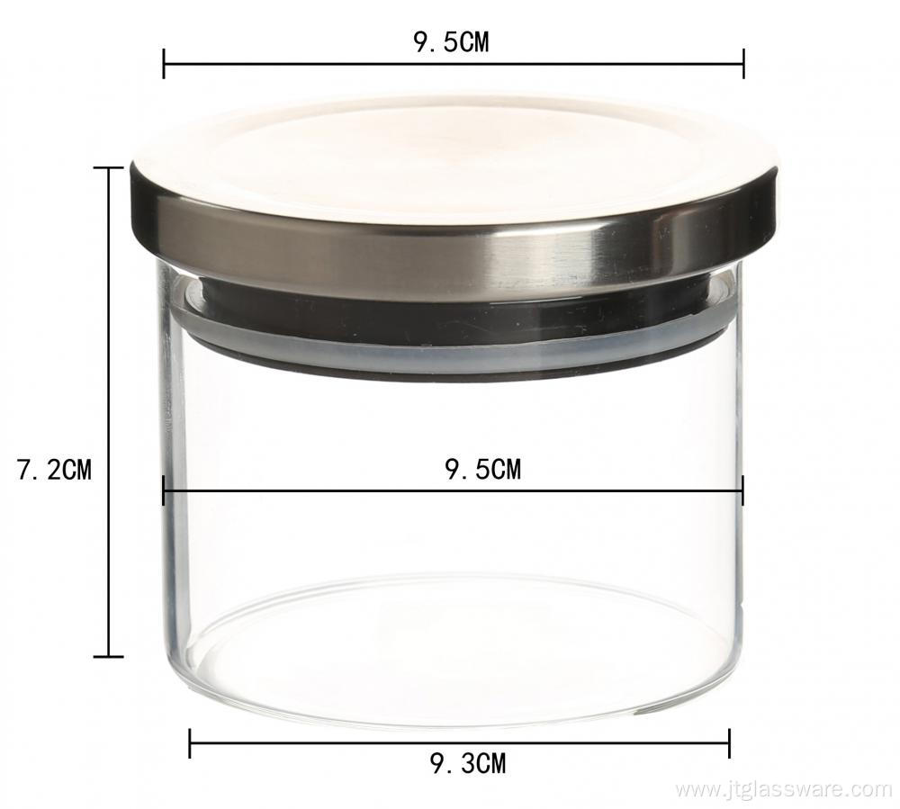 Wood Lids Heat Resistant Glass Store Jars