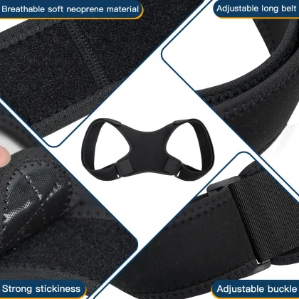 Adjustable Orthopedic Lumbar Belt with Shoulder Straps for Posture Correction