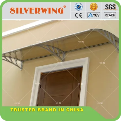 Plastic awning material polycarbonate rain cover for balcony awning