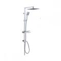 Stainless Steel White Ultra-thin Overhead Rain Shower Set