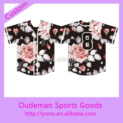 High school baseball team sublimated print baseball jersey uniform