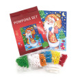 klistermärken pompom set med lim pop sticks kit