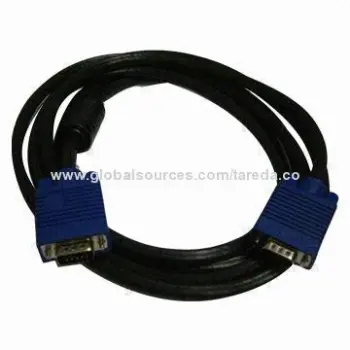 HD 15-pin VGA Cable with Three Coaxial Wires, for High-frequency Color Signals, OEM Orders Welcomed