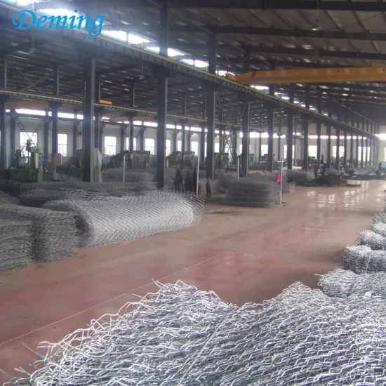 3.4mm Double Twist Heavy Galvanized Woven Gabion Basket