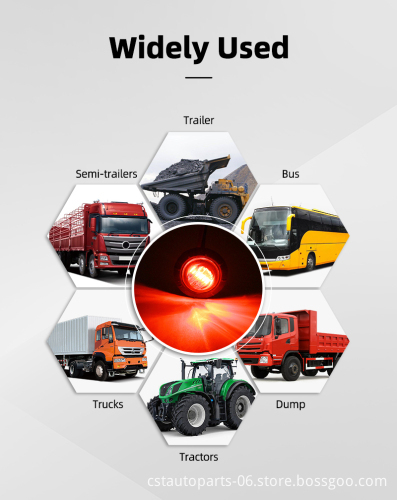 Hot Sales Round DC 12V Car Truck Warning Lights LED Side Marker