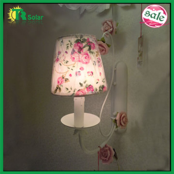 1 lighting wall lamp decorative with Pink rose ceramic flower wall lamp modern bracket light for corridor