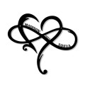 Appeso a parete a forma di cuore sentimentale con nome personalizzato