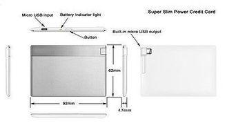 Colorful ultra thin mobile power bank charger for smartphon