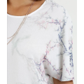 Print T-Shirt Chiffon Half Sleeve Tops Blouse