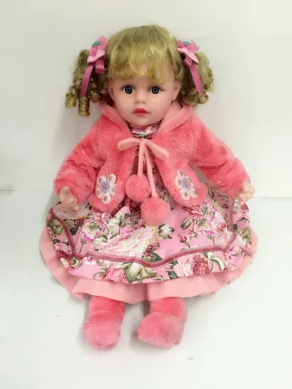 22" red pink all vinyl doll