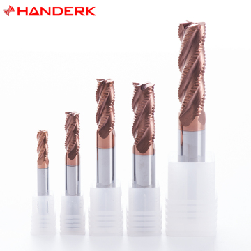 OEM HRC55/65 Milling Cutters: High-Quality 4-Flute Carbide Roughing End Mills for CNC Tools from Handerk, Chinese Manufacturer