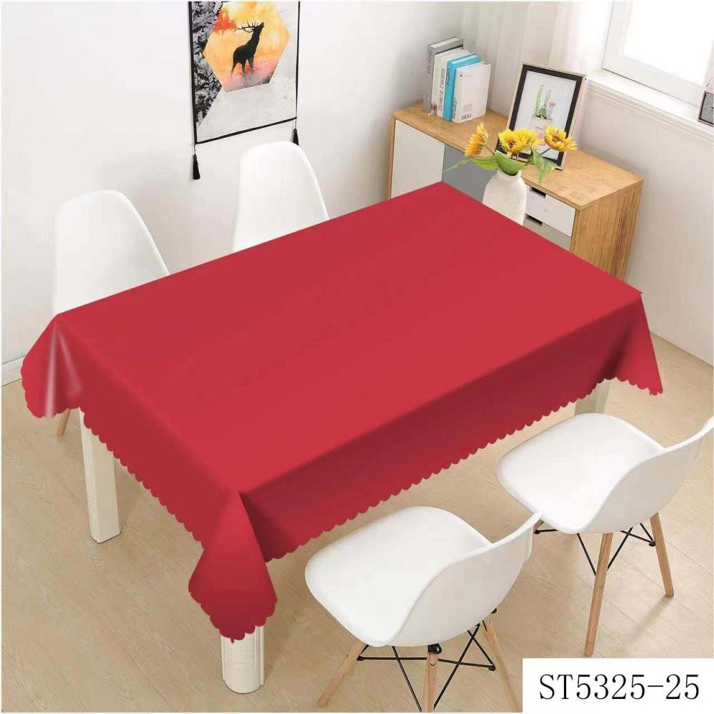 Red Plain Tablecloth Jpg