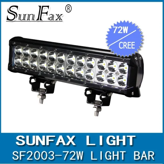 C REE chips 12inch 72W double row straight off road 4x4 led light bar, flood spot combo led driving work light bars