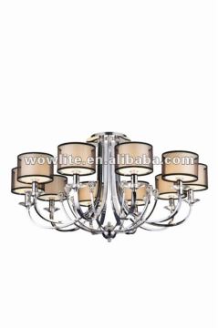 K9 crystal ,fabric shades ceiling lamp for decorative D1129-10