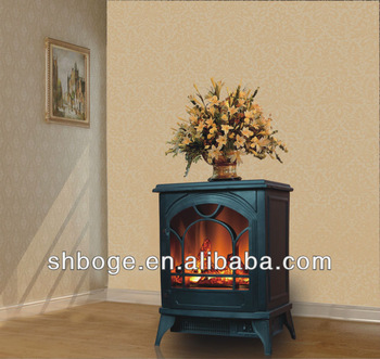 wood wide fireplace
