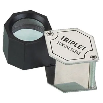 Chrome Triplet Jewelry Loupe 10X