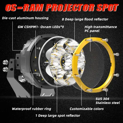Ember Off-Road Flood Light Bar - Dual Color Driving Light