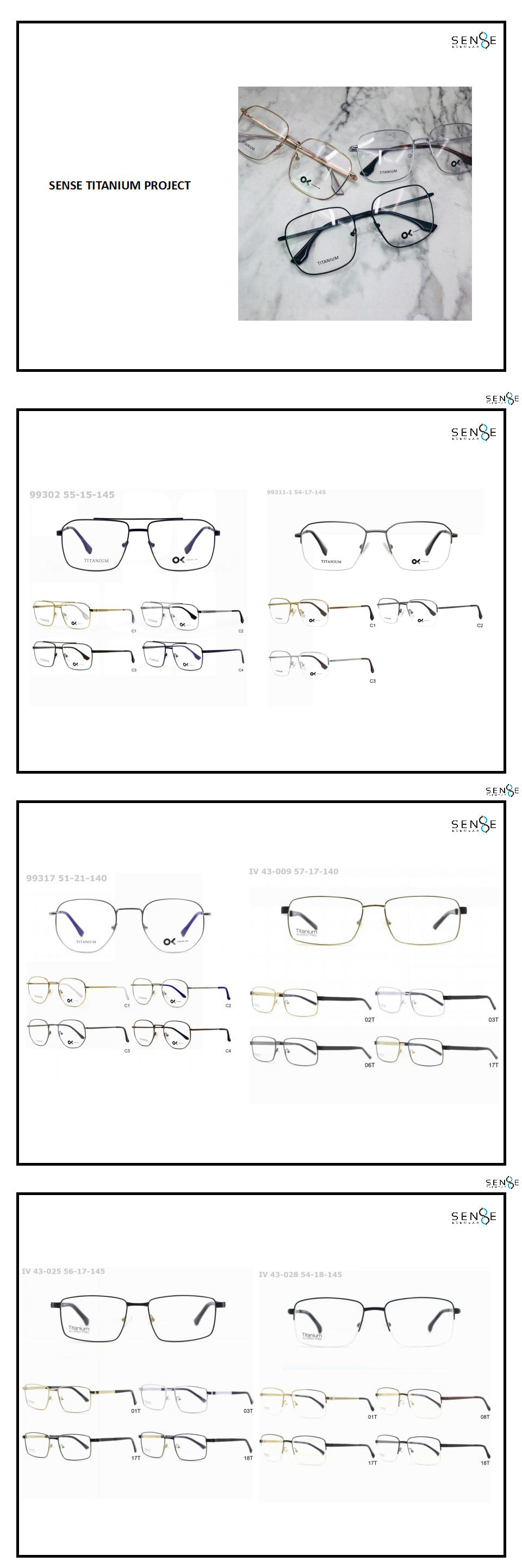 titanium optical eyeglasses frame