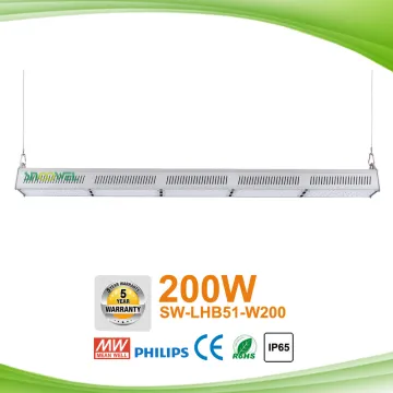 Led industrial high bay lighting 200w linear high bay with lumileds
