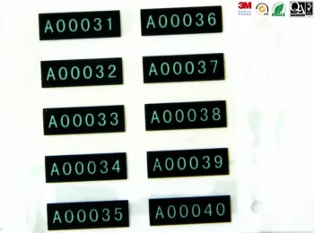 Black PVC Printing Labels