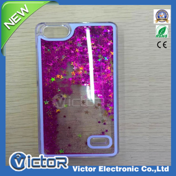 2016 shiny Mobile phone star quicksand PC+TPU liquid case for Huawei honor player 4C/G play mini