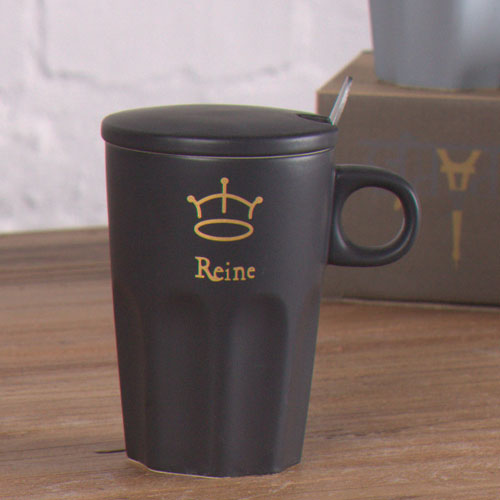 black matte effect coffee mug