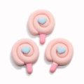 Mooie roze hars lollipop plaksteen ornament voor haar boog maken drop oorbel accessoire