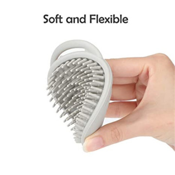 Brosse de shampooing à cheveux en silicone de qualité alimentaire