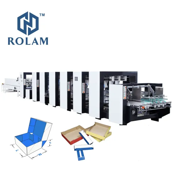 High Speed Automatic Side Gluing and Folding Machine - ROLAM 1450-PCS