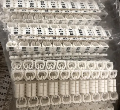 POM plastic electrical wire Network Cable Markers