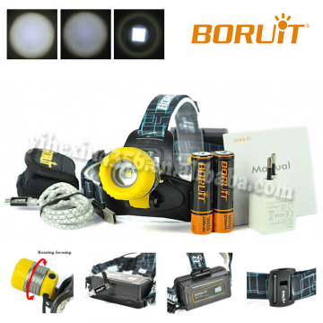 Boruit B11 High Quality Headlamp B11 Cree T6 Led 10 W Rechargeable Headlight