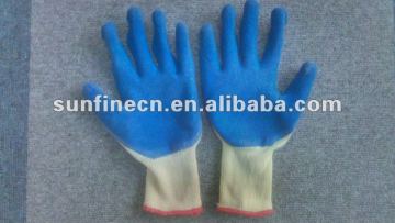 Cut resistant gloves coated cotton gloves blue color