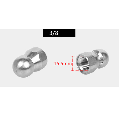 SS Inlet Nozzle Hose Metal Rotating Sewer Nozzle