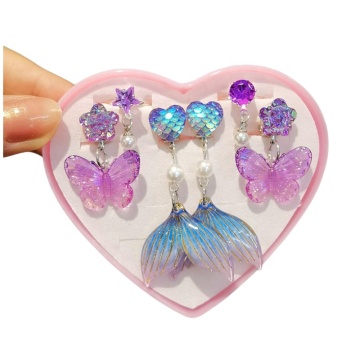 Clip auricolari per bambini, clip auricolari per bambini, venduti a calore, set per bambine