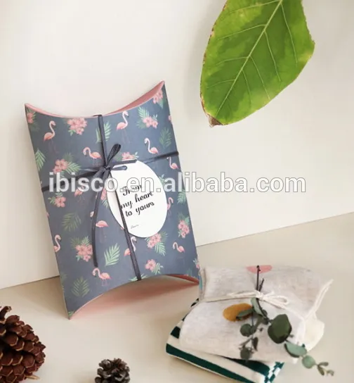 Custom fashion pillow box packaging box for hair extension packaging
