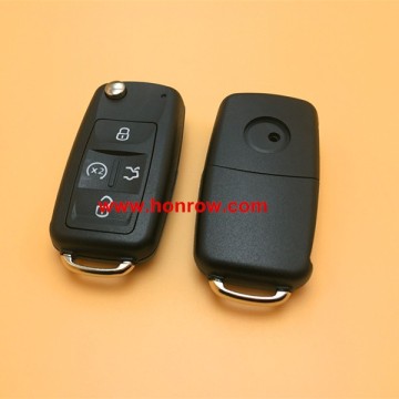 New arrival VW Volkswagen 4 Button remote flip key shell blank case
