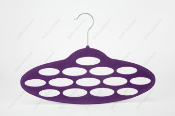 14 holes plastic velvet scarf hanger