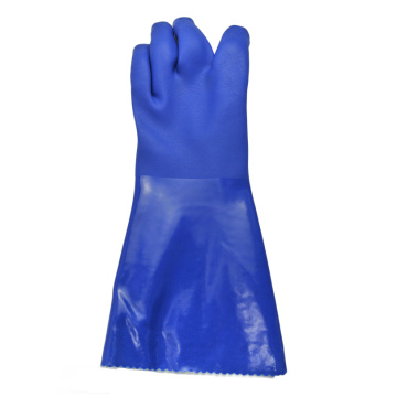 Blue PVC перчатки с покрытием 16 &#39;&#39;