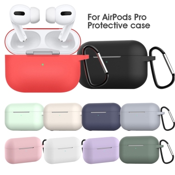 Kostenlose Versand Wireless Fundas für AirPods Pro Silicon Case mit Carry Hook