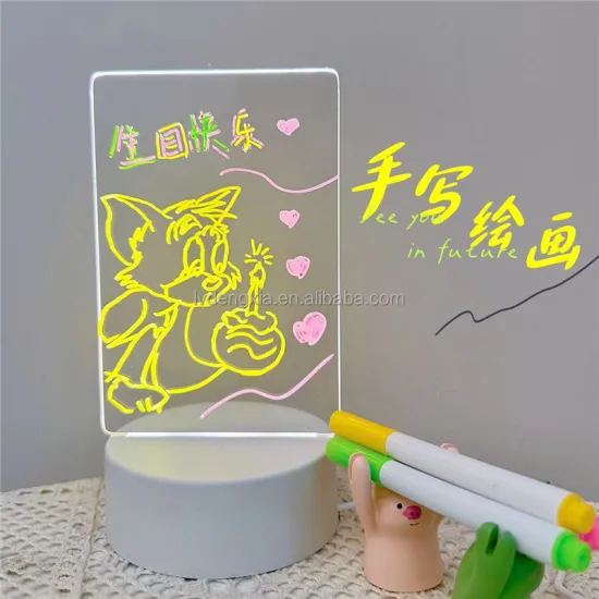 USB-powered Bedroom Night Light: Transparent Acrylic Message Board with Pen, Daily Note Feature, Creative DIY, Cute Soft Light, and Bedside Lamp