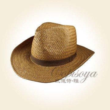 2015 fresh woven hat cowboy straw hat unisex handmade paper hat