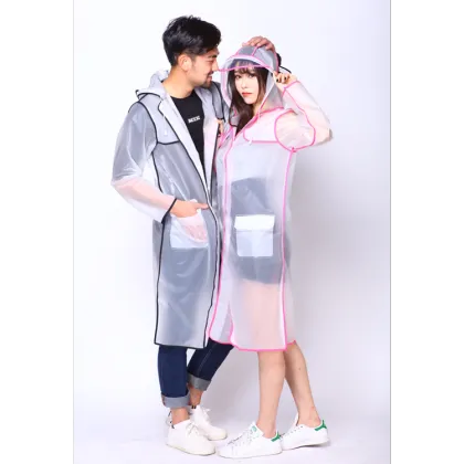 Transparent Material Jumpsuit PVC Raincoat Poncho 2017