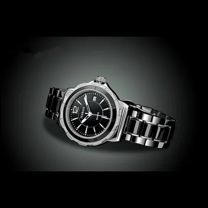 Slim Stone Quartz Watch  Ceramic Lover's Watch