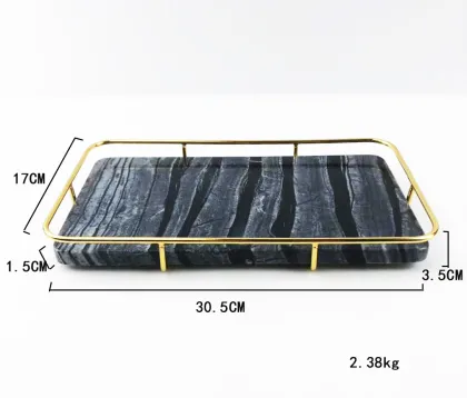 Luxury Guangdong Marble Tray with Gold Daya Italian Custom Shower Base